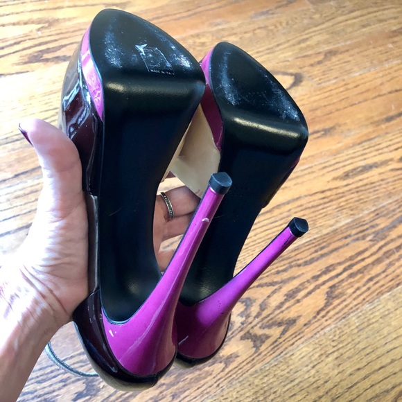 Giuseppe Zanotti d’Orsay Patent Platform Sandals - Picture 5 of 8